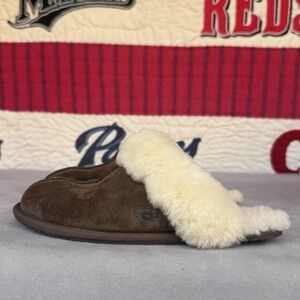 Size 7 - UGG Women's Scuffette II Espresso UGG Suede Upper Wool Slippers 1106872